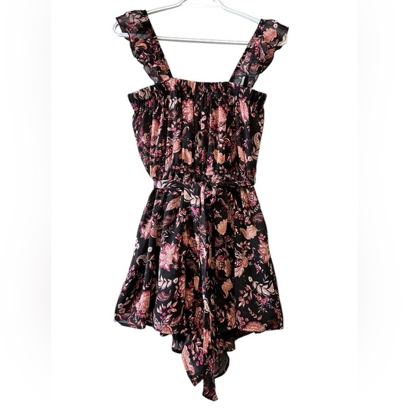 Forever 21 Floral Black Romper/ Dress - Picture 2 of 6